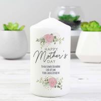 Personalised Abstract Rose Pillar Candle Extra Image 3 Preview